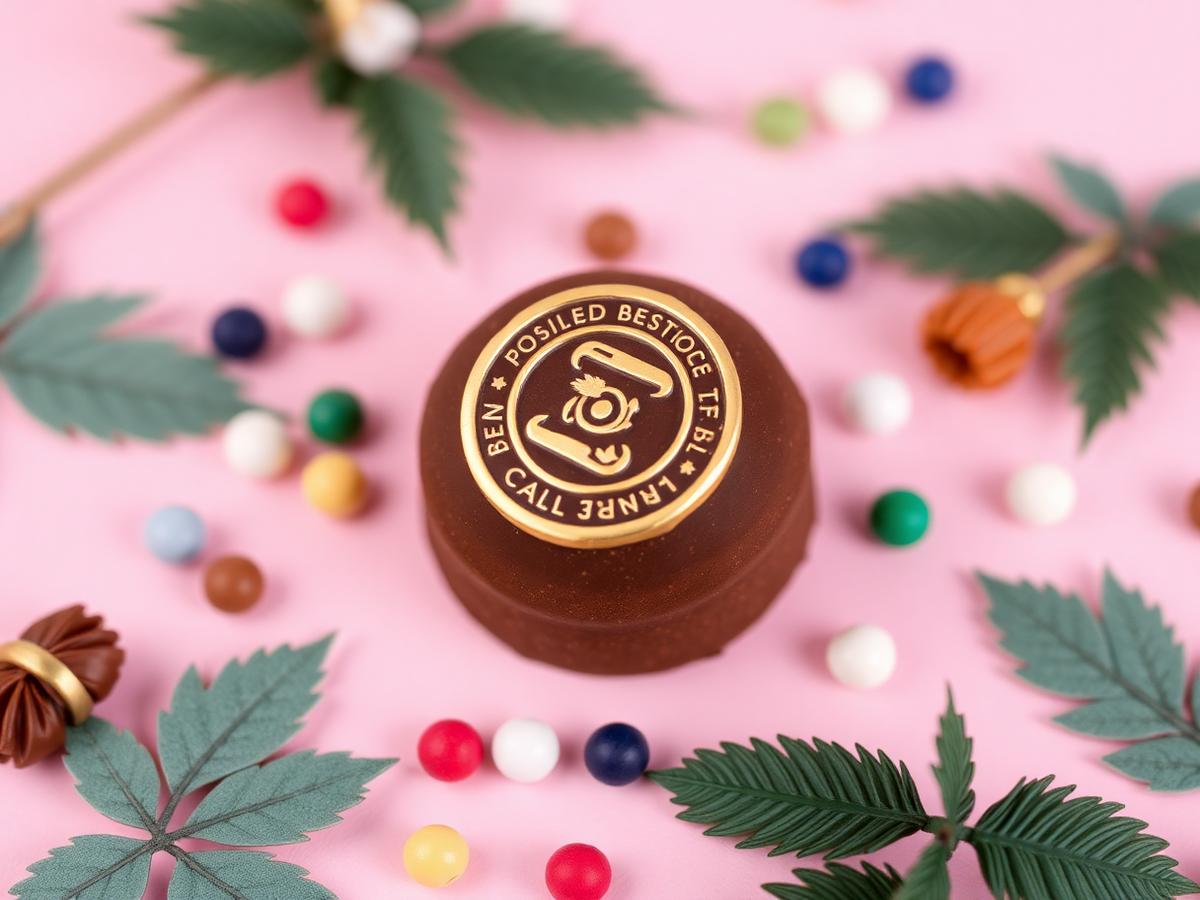Brigadeiro personalizado com selo dourado