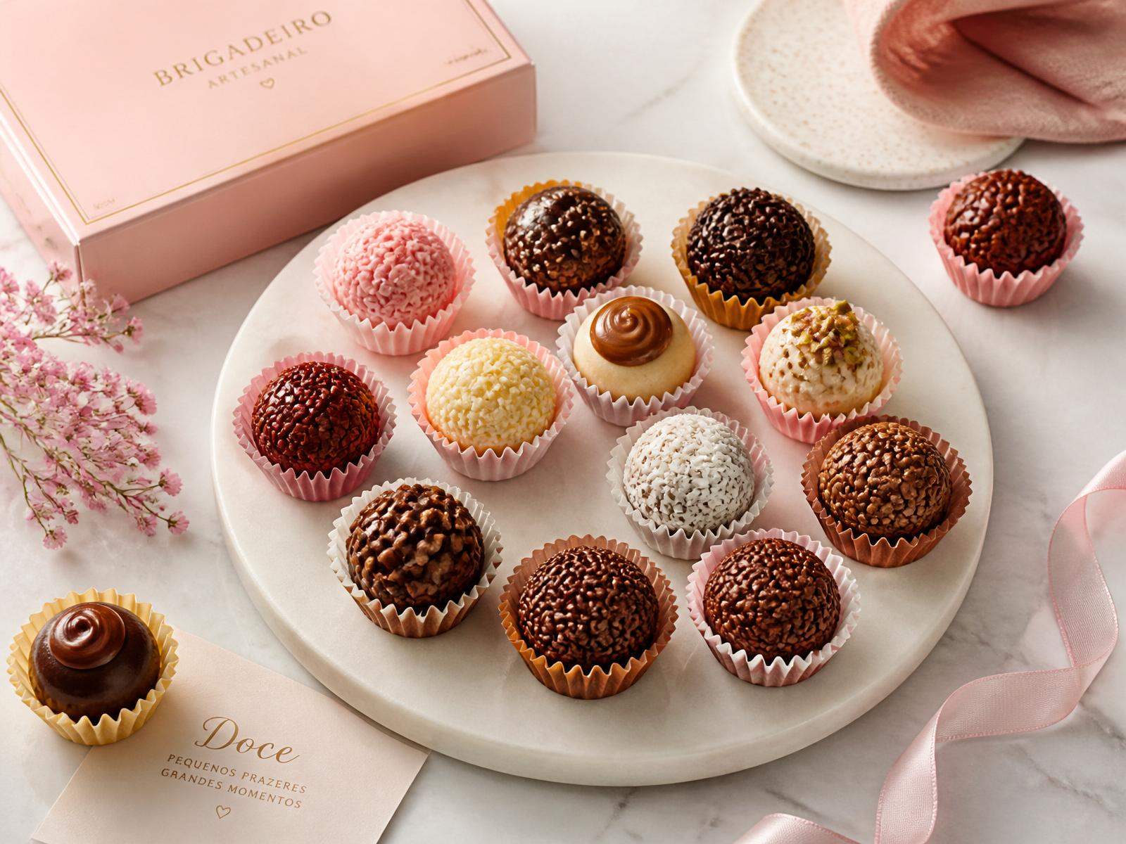 Bandeja de brigadeiros gourmet artesanais